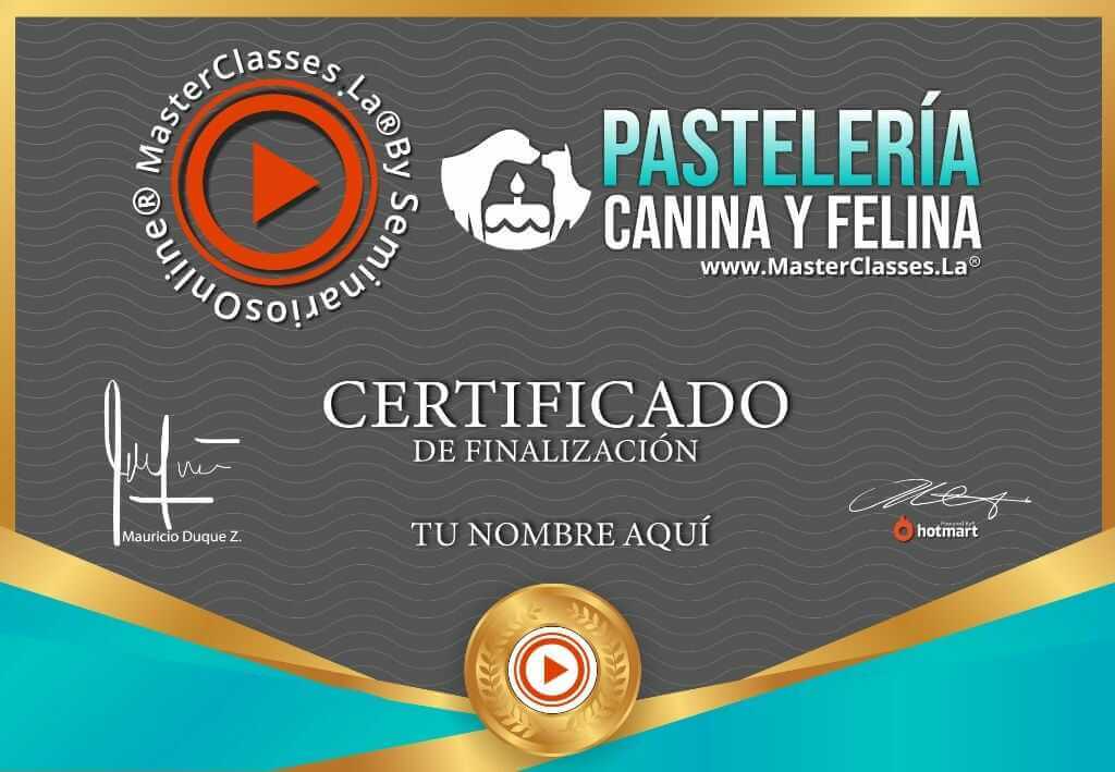 certificado pastelería